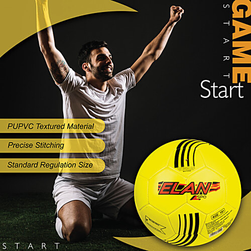 Elan Football - Yellow, Official Size 5, 22 x 14 x 9 cm, 1 pc  Vibrant Colour
 Official Size 5
 Durable PVC Construction