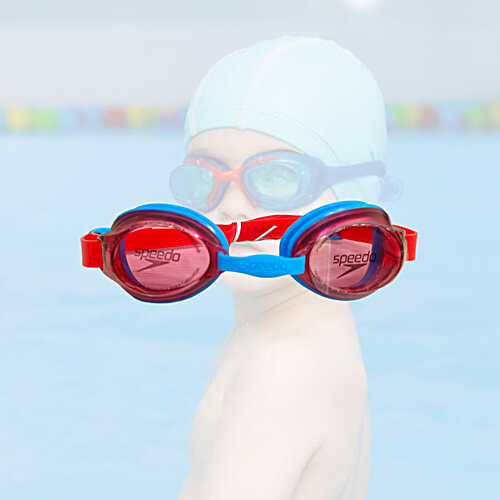 Speedo Jet 2.0 Smoke Tint Anti Fog Lens Swim Goggles - Assorted Colour, 6-14 Years, 1 pc  Adjustable Nose Bridge, Single Head Strap