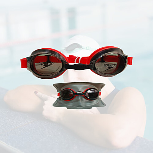 Speedo Unisex Jet Tint-lens Goggles - Assorted Colours, 14+ Years, 1 pc  Easy Fitting, Anti-Fog Coated Lens, Adjustable Nose Bridge