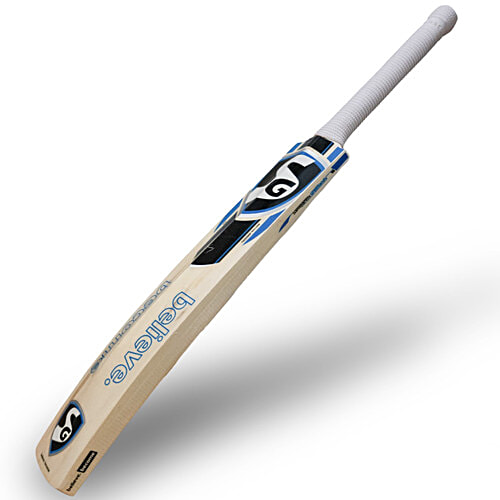 SG Impact Bat Full Natural Kashmir Willow Wood - With Cover Age 12+, 87 x 11 x 4 cm, 1 pc