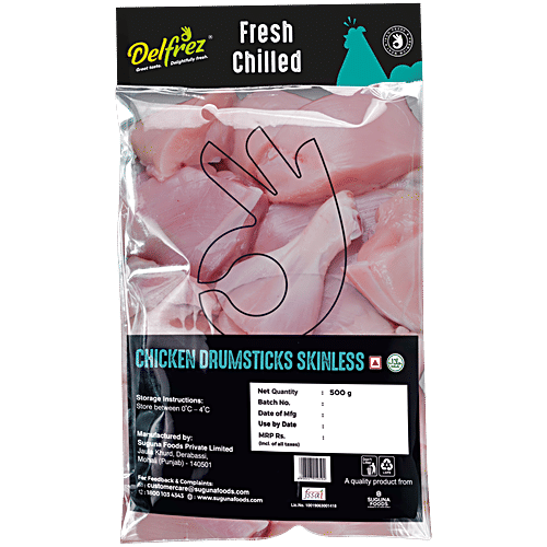 Delfrez  Chicken Drumsticks Skinless, 500 g  