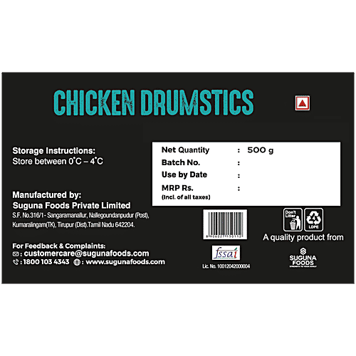 Delfrez  Chicken Drumsticks Skinless, 500 g  