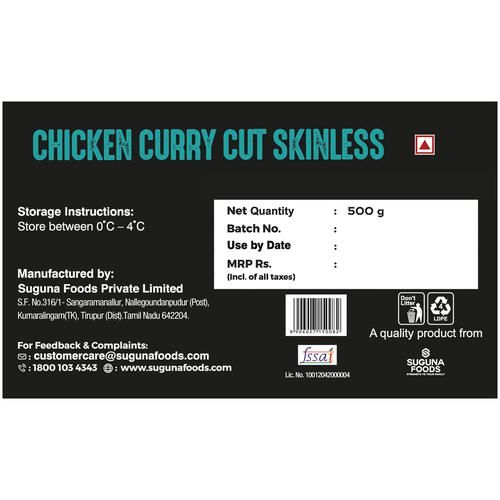 Delfrez  Chicken Curry Cut Skinless, 500 g  
