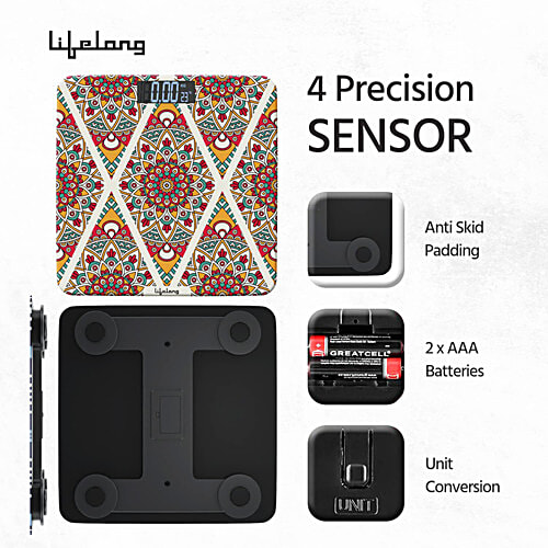 Lifelong Bloom LLWS54 Body Weighing Scale - Multicolour, 1 pc  