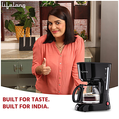 Lifelong 5 Cups Coffee Maker - Black, LLCMK901, 1 pc
