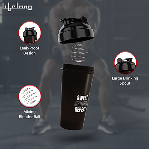 Lifelong Blender Shaker/Bottle - LLSHB01, Black, 6 Months Warranty, 700 ml  Sipper Bottle, Gym Bottle