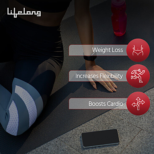 Lifelong Skipping Rope - Plastic Handle, For Exercise Workout & Weight Loss, 275 cm, Red & Black, LLSR01, 1 pc Tangle Free