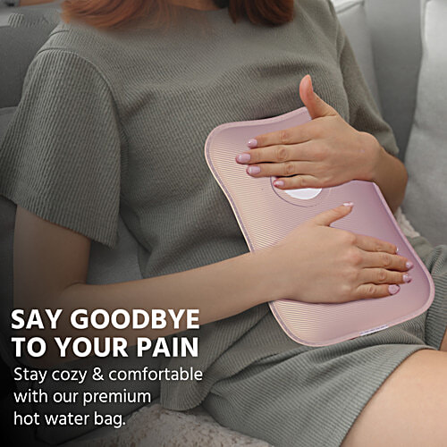 Lifelong Electric Hot Water Bag - Dual Insulation Silicon Technology, Pink, 1 Year Warranty, LLM612, 1 pc  
