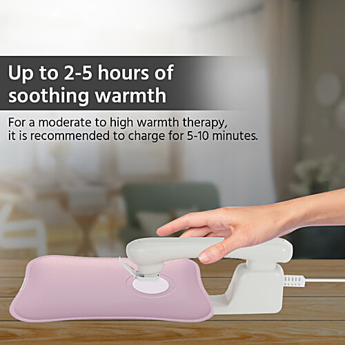 Lifelong Electric Hot Water Bag - Dual Insulation Silicon Technology, Pink, 1 Year Warranty, LLM612, 1 pc  
