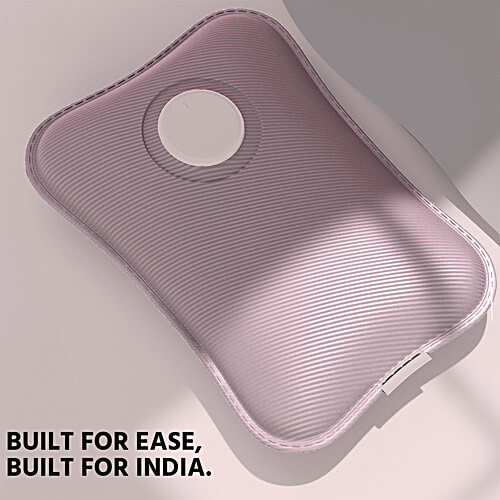 Lifelong Electric Hot Water Bag - Dual Insulation Silicon Technology, Pink, 1 Year Warranty, LLM612, 1 pc  