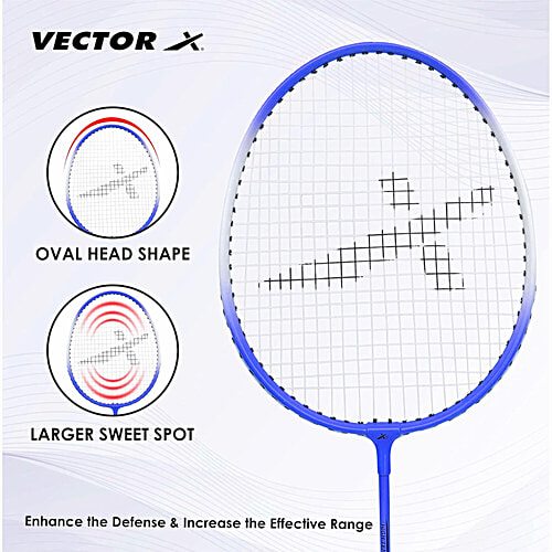 Vector X VXB-150 T-Joint Alloy Steel Badminton Racquet - With Full Cover, Assorted, 1 pc  Superior Play
 Lightweight Design
 Enhanced Power & Control