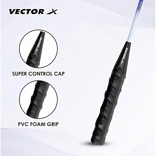 Vector X VXB-150 T-Joint Alloy Steel Badminton Racquet - With Full Cover, Assorted, 1 pc  Superior Play
 Lightweight Design
 Enhanced Power & Control