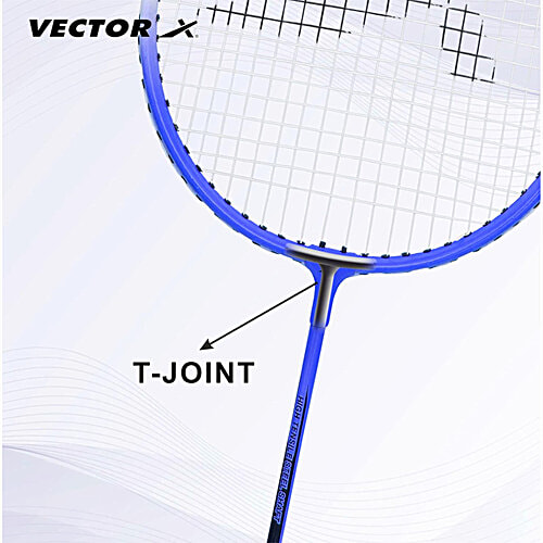 Vector X VXB-150 T-Joint Alloy Steel Badminton Racquet - With Full Cover, Assorted, 1 pc  Superior Play
 Lightweight Design
 Enhanced Power & Control