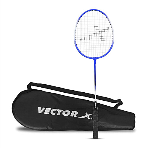 Vector X VXB-150 T-Joint Alloy Steel Badminton Racquet - With Full Cover, Assorted, 1 pc  Superior Play
 Lightweight Design
 Enhanced Power & Control