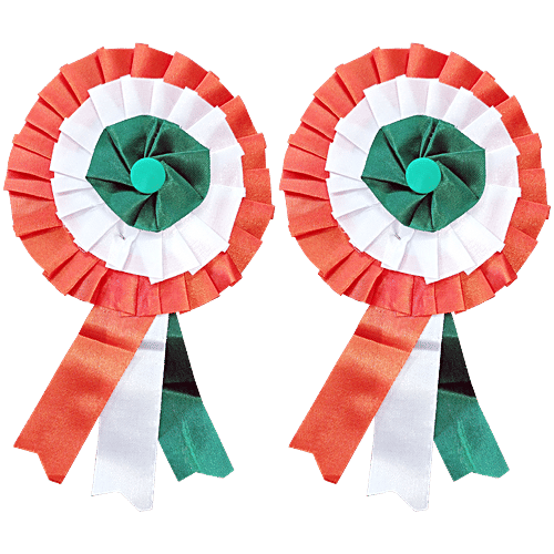 Brodees Tricolour Tiranga Brooch, 6 pcs  