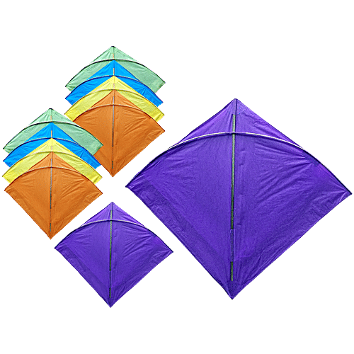 Brodees Kites - Assorted Colours, 8 pcs (Get 2 Pcs Free) 