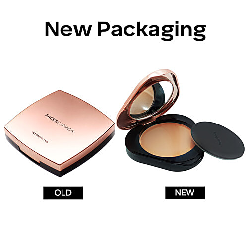 Faces Canada 3 In 1 HD Matte Compact, 8 g Just Natural 02 For Wet & Dry Use, Pigmented, Ultra Smooth