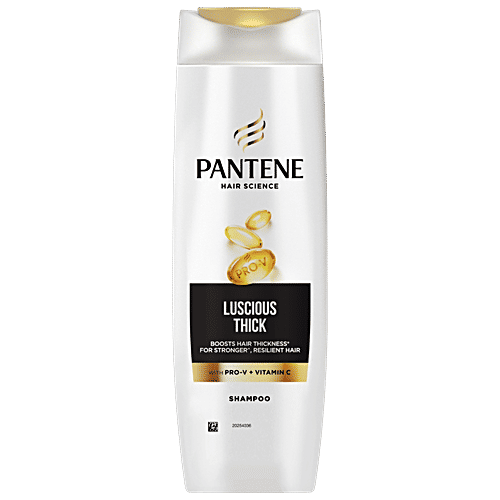 Pantene Hair Science Luscious Thick Shampoo, 340 ml  For Stronger Hair