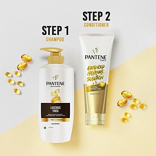 Pantene Hair Science Luscious Thick Shampoo, 650 ml  For Stronger Hair