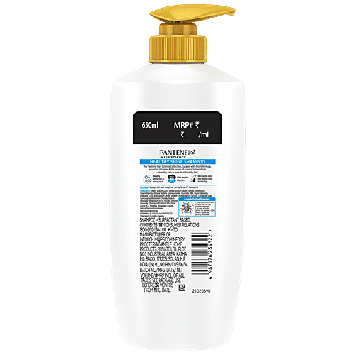 Pantene Hair Science Healthy Shine Shampoo, 650 ml  For Shiny Hair