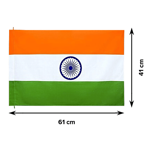 Creative Space Satin Fabric Indian Flag - Har Ghar Tiranga, 40 x 60 cm, 1 pc  Indian National Flag