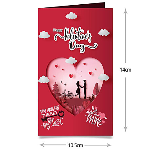 Creative Space Valentines Day Greeting Card, Token Of Love - Small, Red, 20 x 1 x 15 cm, 1 pc