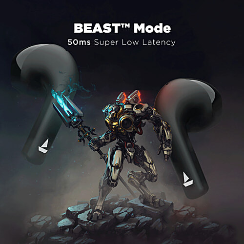 boAt Airdopes Atom 81 TWS Earphones - Opal Black, 1 pc  True Wireless Stereo