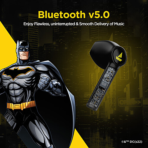 boAt Airdropes 131 TWS Earphones - Batman Edition, Knight Black, 1 Unit  True Wireless Stereo