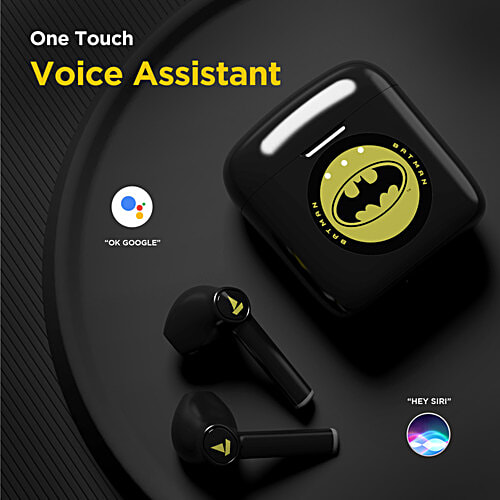 boAt Airdropes 131 TWS Earphones - Batman Edition, Knight Black, 1 Unit  True Wireless Stereo