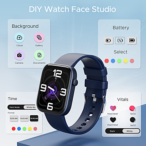 boAt Storm Call 2 Smartwatch - Dark Blue, 4.64 cm, 1 pc  