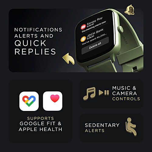 boAt Wave Style Call Smartwatch - Olive Green, 4.29 cm, 1 pc