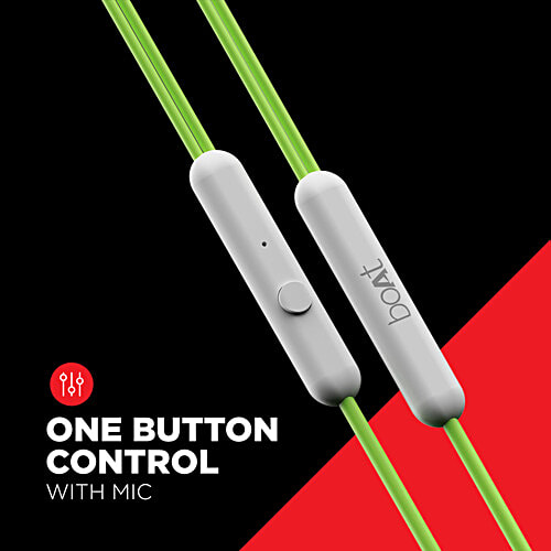 boAt Bassheads 104 Wired Earphones - White, 1 pc  Half In-ear Design