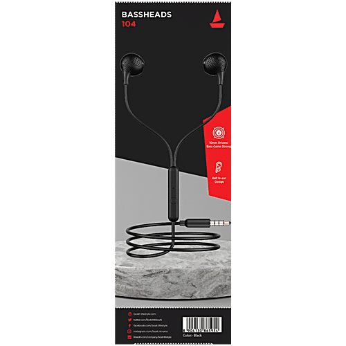 Buy boAt Bassheads 104 Wired Earphones Black Online at Best Price of