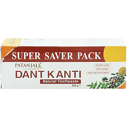 Patanjali Dant Kanti Natural Toothpaste - Value Pack, 800 g  