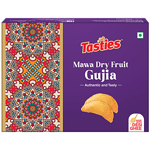 Tasties Mawa Dry Fruit Gujia / Gujiya - Handmade, 250 g Sweets Made With Desi Ghee