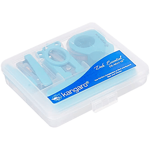 KANGARO  De Mini Gift Set - With Stapler, Punch, Scissors, Tape Dispenser, 10 pcs  Desk Essential
 Perfect Companion