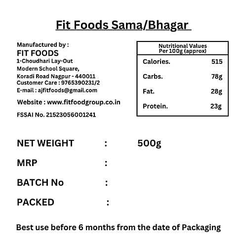 Fit Foods Sama/Bhagar, 500 g