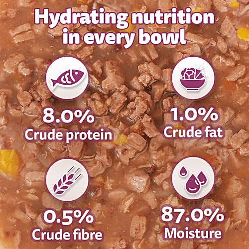 Whiskas Tasty Mix Wet Cat Food - Adult, 1+ Years, Seafood Cocktail Wakame Seaweed In Gravy, 70 g (Pack of 28) Delicious Seafood Flavour
Nutritious Wakame Seaweed