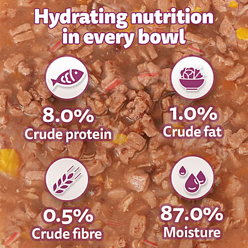 Whiskas Tasty Mix Wet Cat Food - Adult, 1+ Years, Tuna With Kanikama & Carrot In Gravy, 70 g (Pack of 28) Tasty Mix
Real Fish
Balanced Nutrition