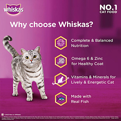 Whiskas Wet Cat Food - Adult, 1+ Years, Ocean Fish Flavour, 80 g (Pack of 14) 