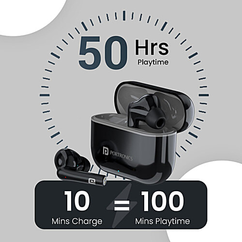 Portronics Harmonics Twins S6 TWS Earbuds With Noise Cancellation, 1 Unit  True Wireless Stereo