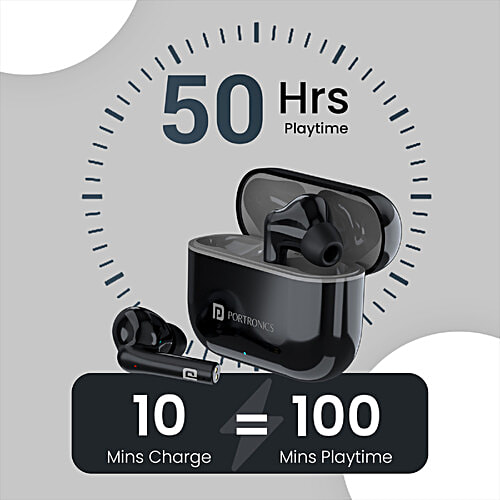 Portronics Harmonics Twins S6 TWS Earbuds With Noise Cancellation, 1 Unit  True Wireless Stereo