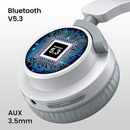 Portronics Muffs M2 Bluetooth Wireless Headphone - White, 1 pc  