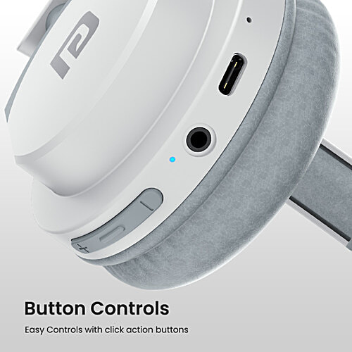 Portronics Muffs M2 Bluetooth Wireless Headphone - White, 1 pc  
