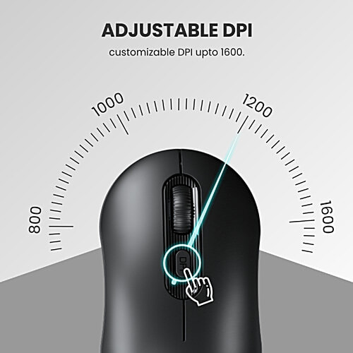 Portronics Key6 Combo Wireless Keyboard & Mouse - Black, 2 pcs  