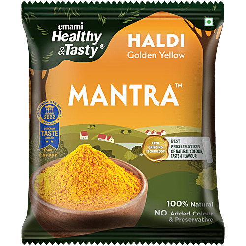 Emami Healthy & Tasty Mantra Haldi/Turmeric Powder, 500 g Pouch No Added Colour & Preservatives