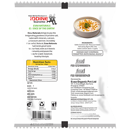 EVAA Naturals Black Salt, 200 g Pouch 