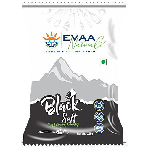EVAA Naturals Black Salt, 200 g Pouch 