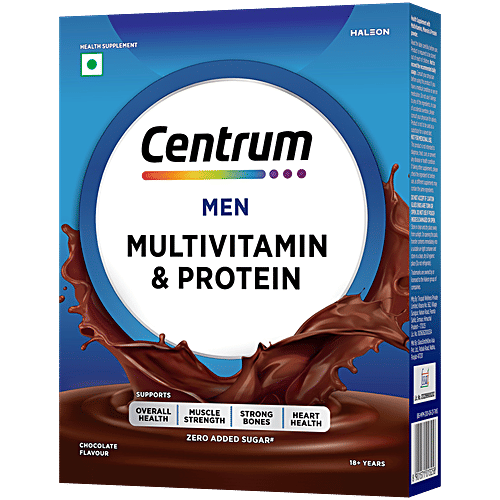 Centrum Men Multivitamin & Protein Nutrition Drink Powder - Chocolate, 400 g Carton 