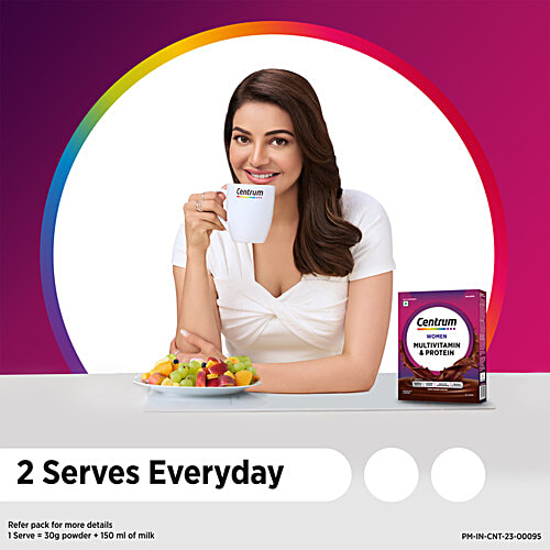 Centrum Women Multivitamin & Protein Nutrition Drink Powder - Chocolate, 400 g Carton 24 Vitamins, Minerals to support Overall Health